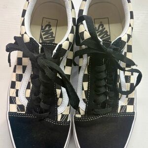 Vans Black and White Checkerboard Slip-Ons